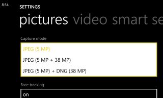 Lumia 1020 camera settings