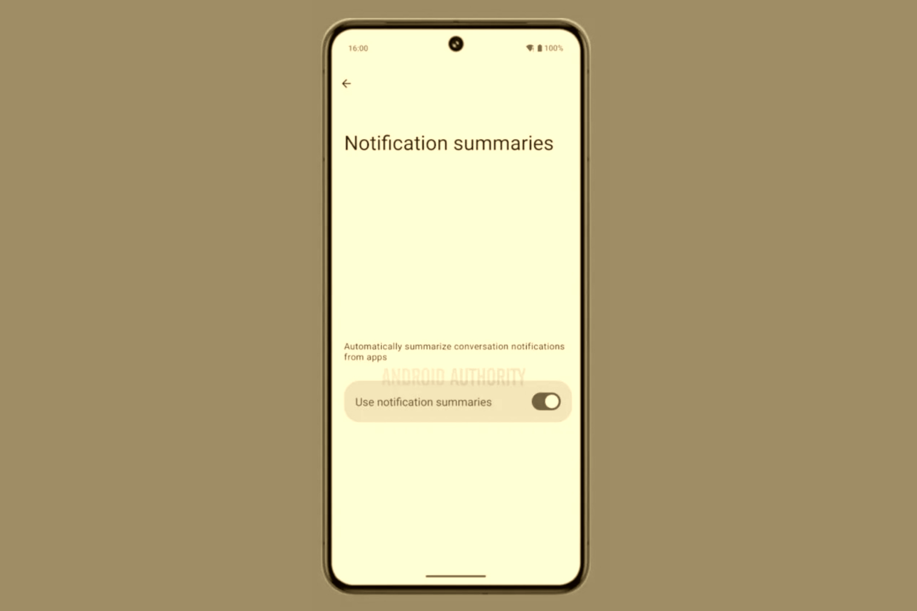 Notification summary feature in Android.