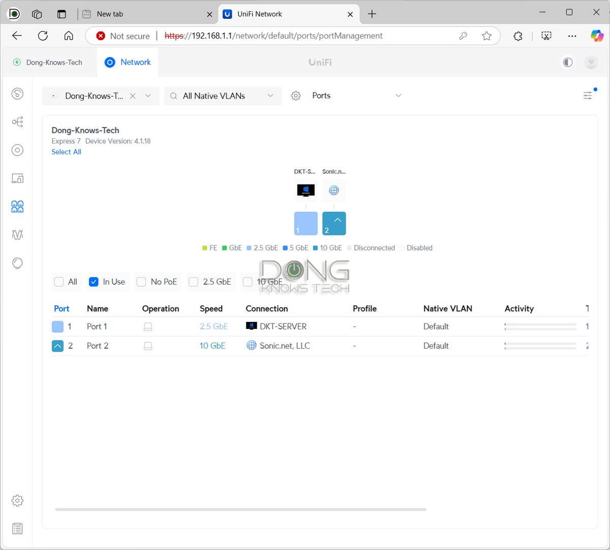 Ubiquiti UX7 Wi Fi Port Settings