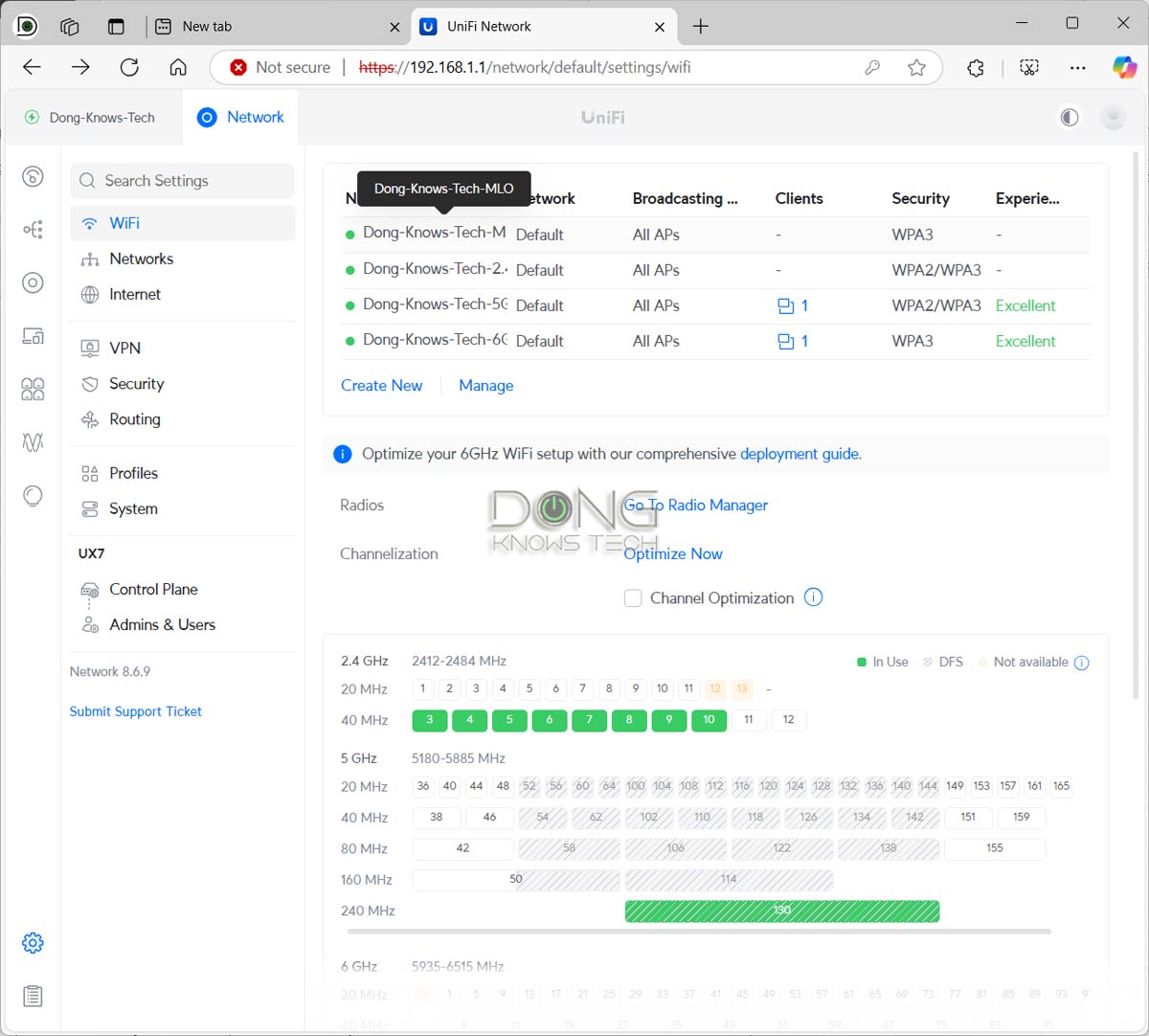 Ubiquiti UX7 Wi Fi Settings