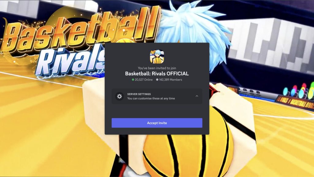 Image of the Basketball Rivals Discord server