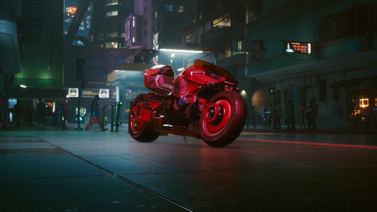 Cyberpunk Motorcycle photo mode shot.