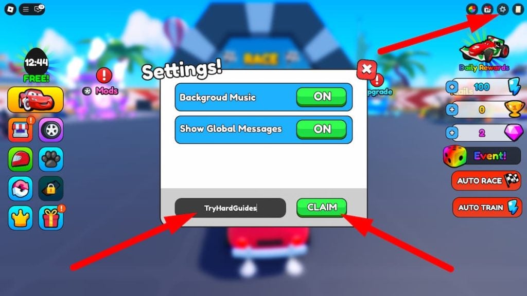 How To Redeem Codes In Nitro Training Roblox