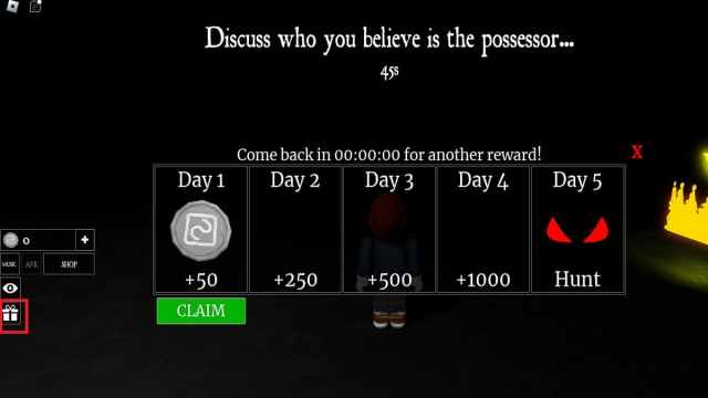 Possessor Daily Reward Screen