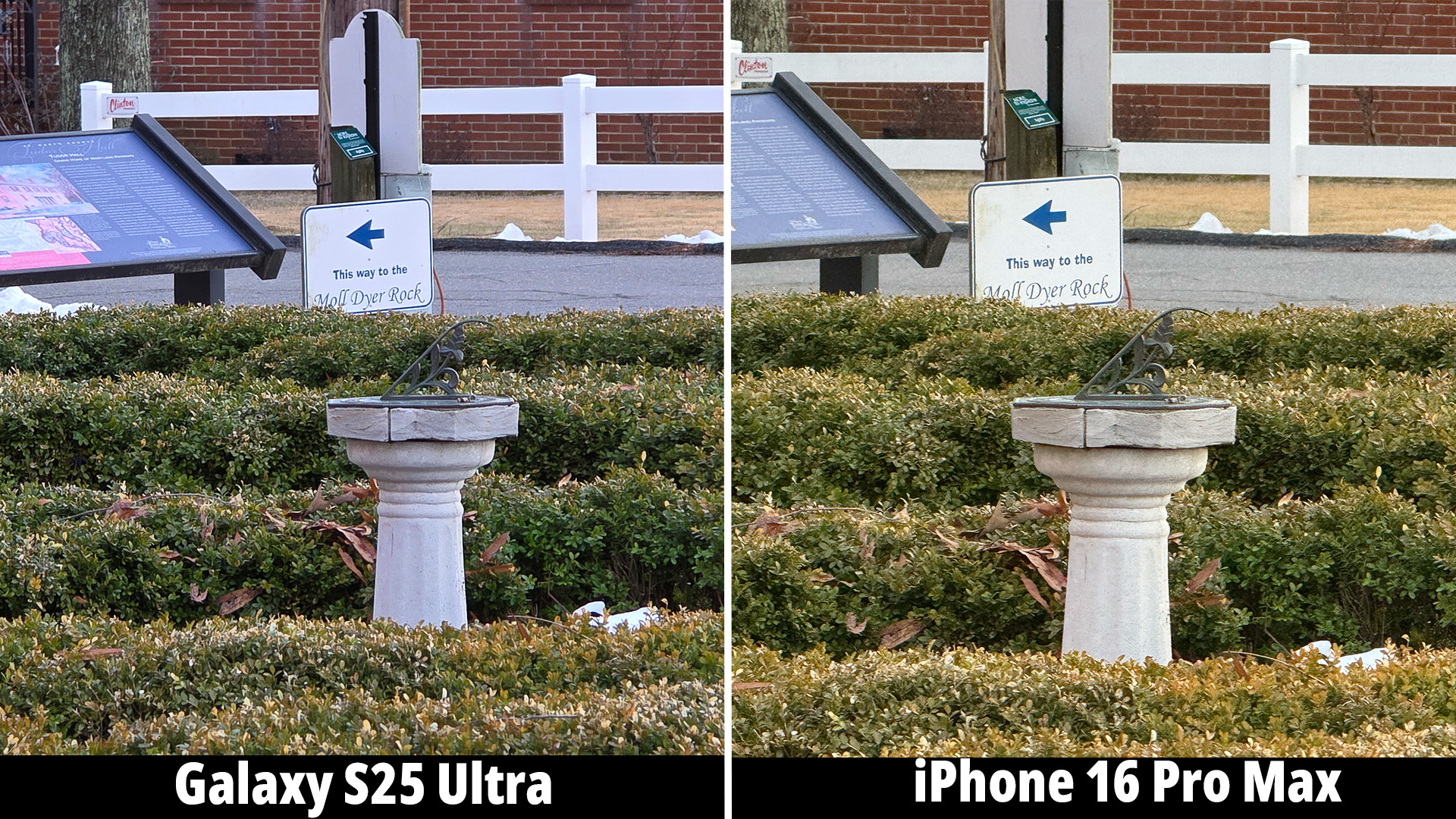 Samsung Galaxy S25 Ultra camera versus the iPhone 16 Pro Max