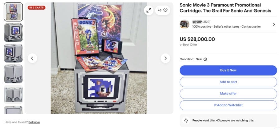 Sonic the Hedgehog 3 - Movie Genesis Cart