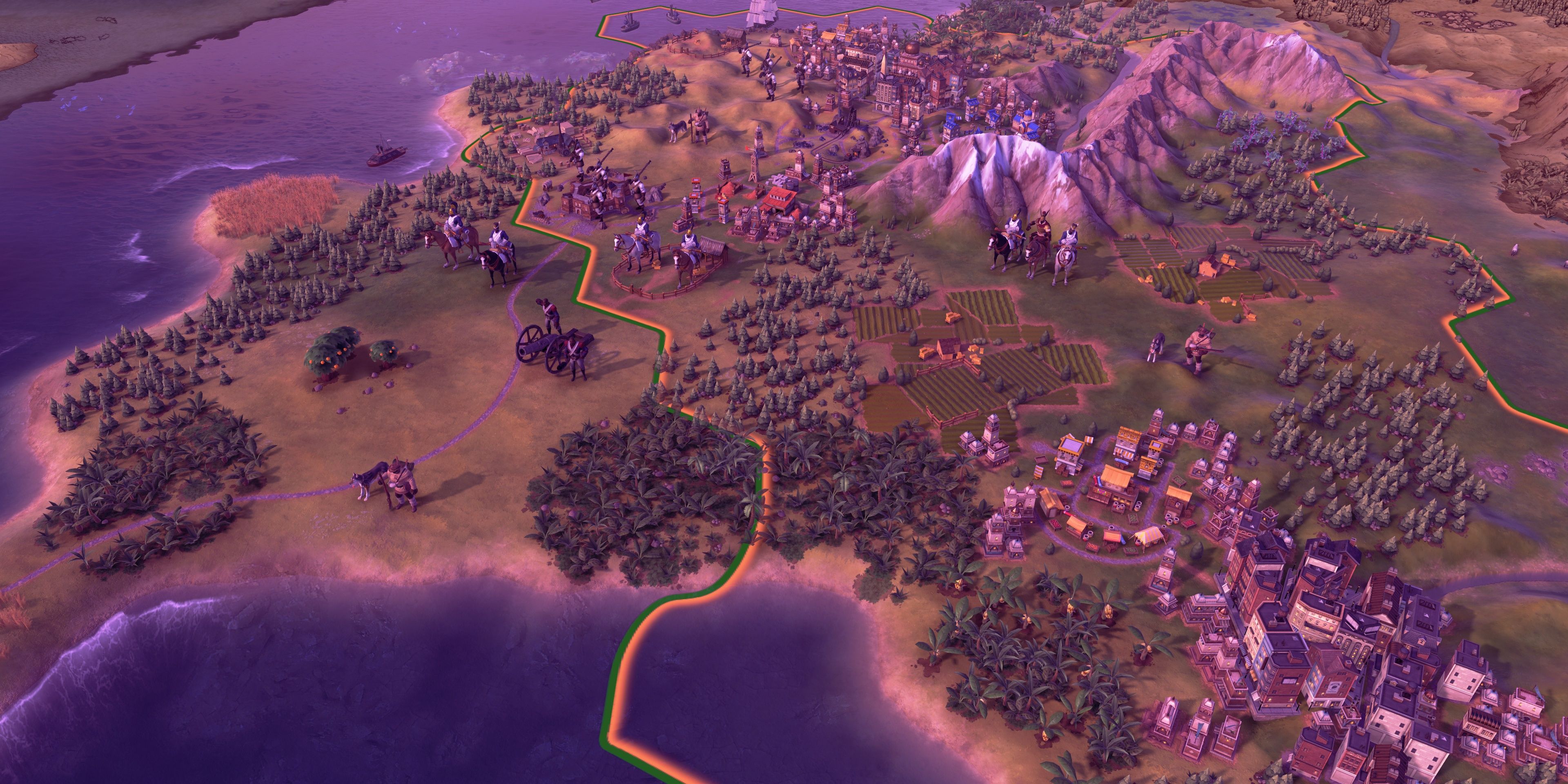 Viewing the map from afar in Civilization VI