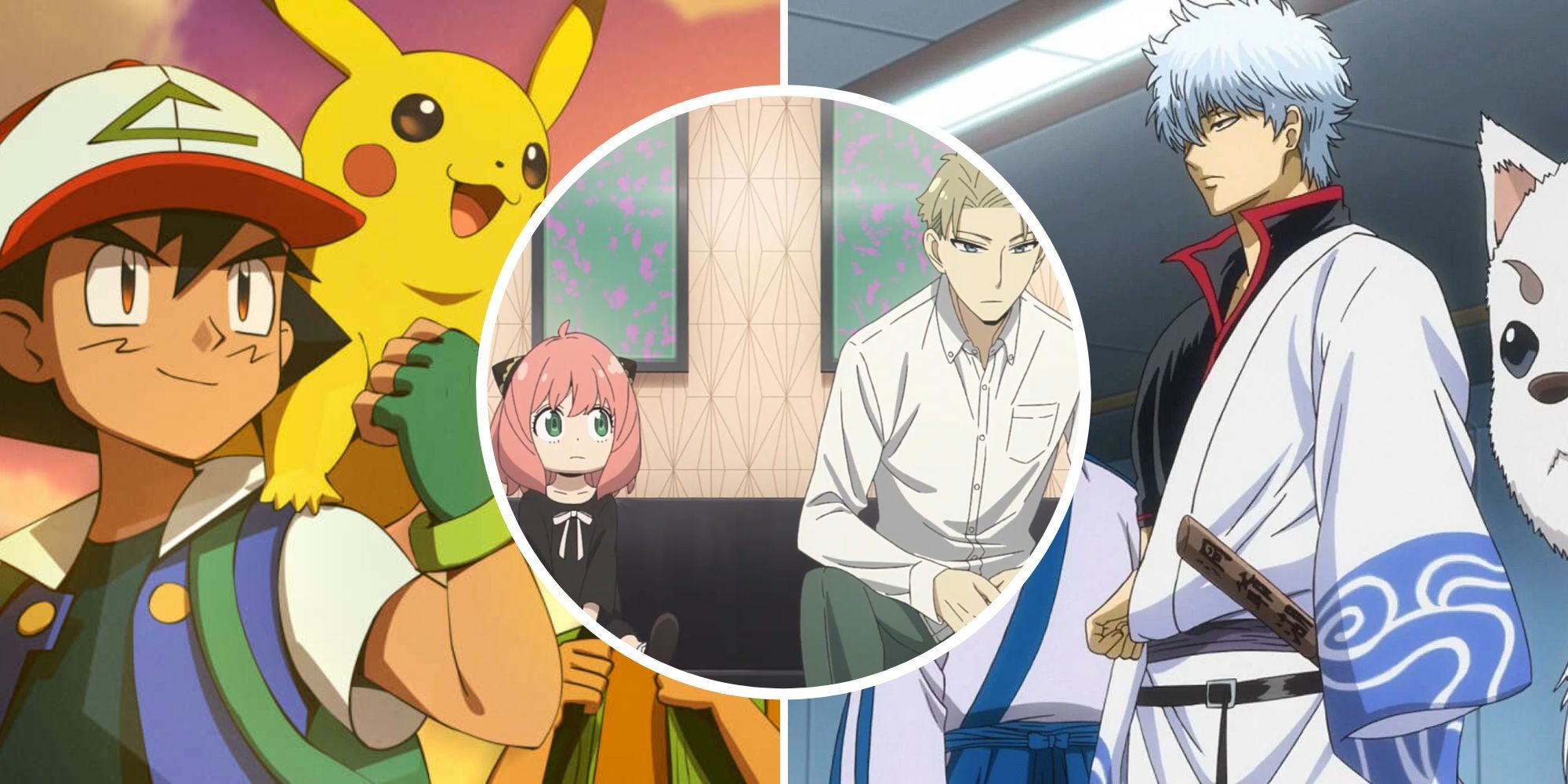 Pokemon, Spy X Family, Gintama